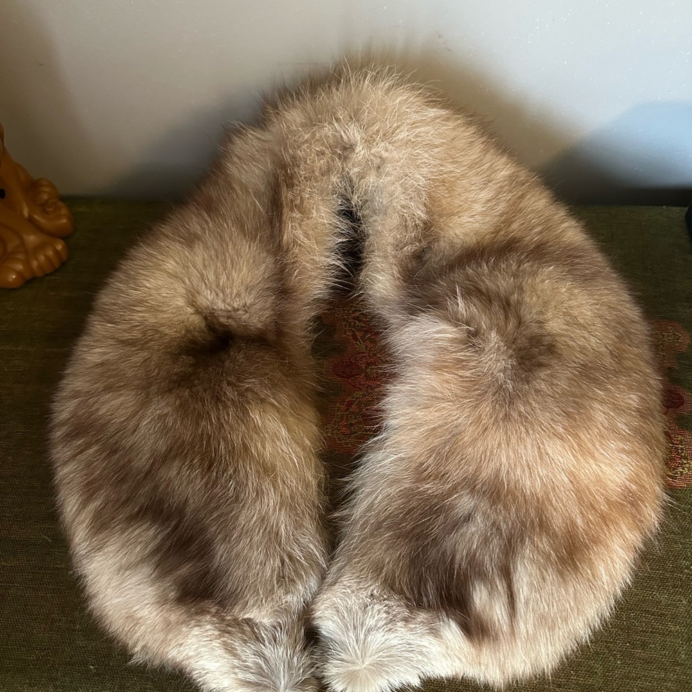 Luxurious Brown Fur Collar